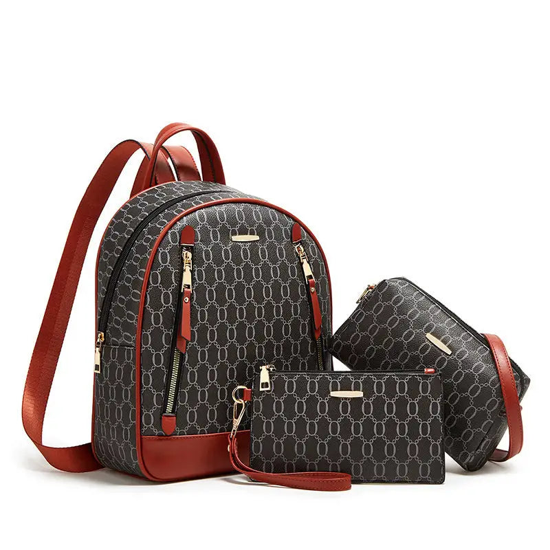 Medium PU Flap Shoulder Bag with Contrast Color and Zipper Compartment - Black