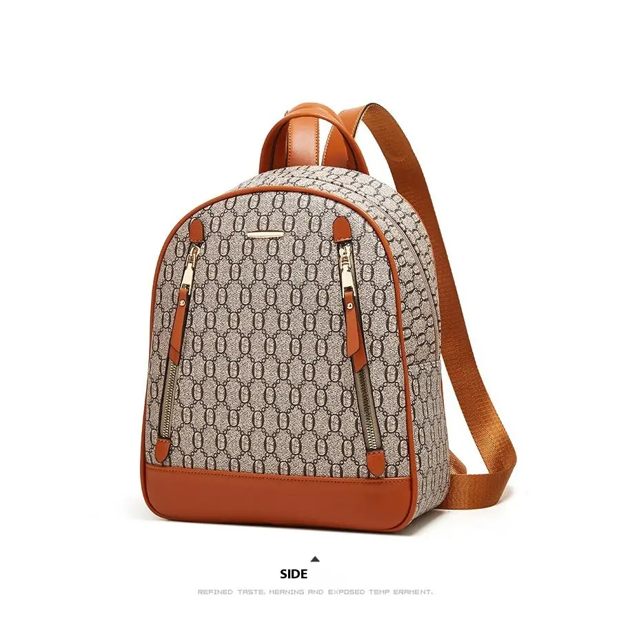 Medium PU Flap Shoulder Bag with Contrast Color and Zipper Compartment