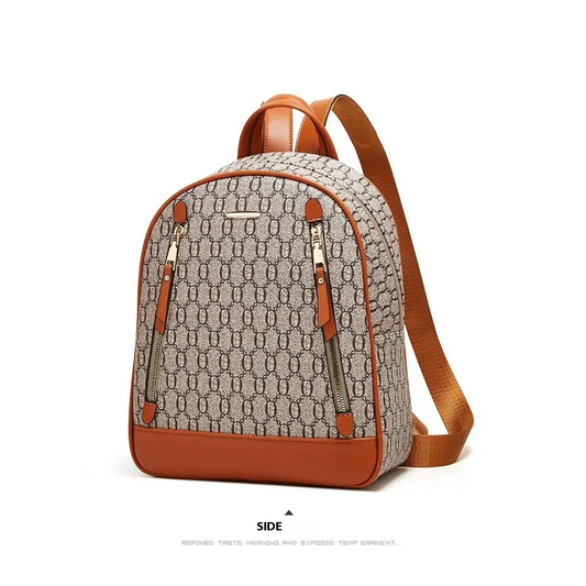 Medium PU Flap Shoulder Bag with Contrast Color and Zipper Compartment