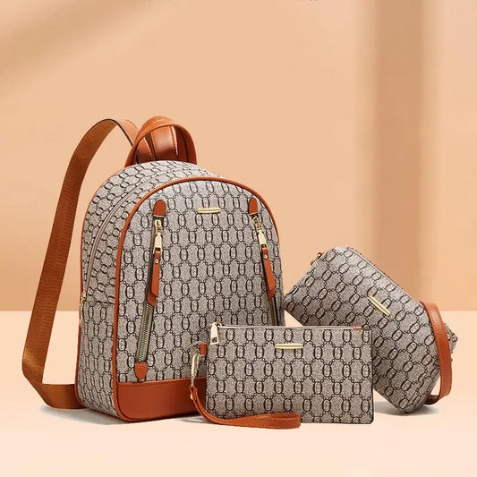 Medium PU Flap Shoulder Bag with Contrast Color and Zipper Compartment