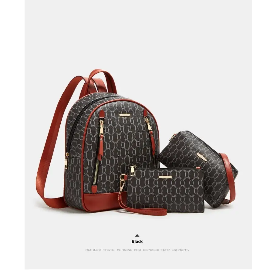 Medium PU Flap Shoulder Bag with Contrast Color and Zipper Compartment