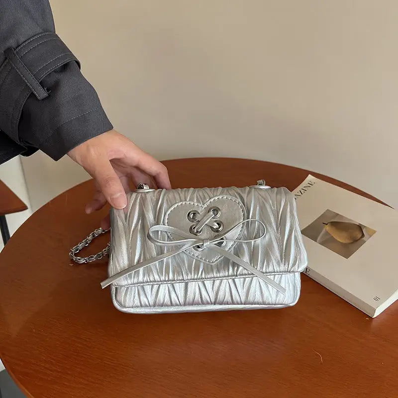 Medium PU Flap Shoulder Bag with Multiple Compartments