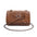 Medium PU Flap Shoulder Bag with Multiple Compartments - Dark Brown