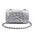 Medium PU Flap Shoulder Bag with Multiple Compartments - Silver
