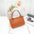 Medium PU Handbag with Plaid and Rhombus Pattern - Light Brown