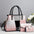 Medium PU Handbag with Sandwich Pocket in Multiple Colors - Beige / 31x13x22cm