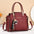 Medium PU Horizontal Square Bag with Sandwich Zipper Pocket - Red