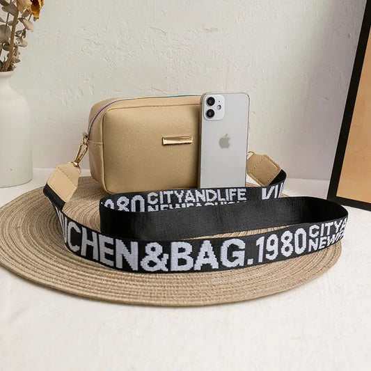 Medium PU Horizontal Square Bag with Three-Dimensional Pocket