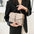 Medium PU Horizontal Square Suitcase with Soft Handle and Outer Pocket - Khaki