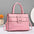 Medium PU Leather Handbag with Outer Bag and Sandwich Pocket for Ladies - Pink / 28x11x21cm