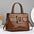 Medium PU Leather Handbag with Outer Bag and Sandwich Pocket for Ladies - Brown / 28x11x21cm