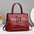 Medium PU Leather Handbag with Outer Bag and Sandwich Pocket for Ladies - Red / 28x11x21cm
