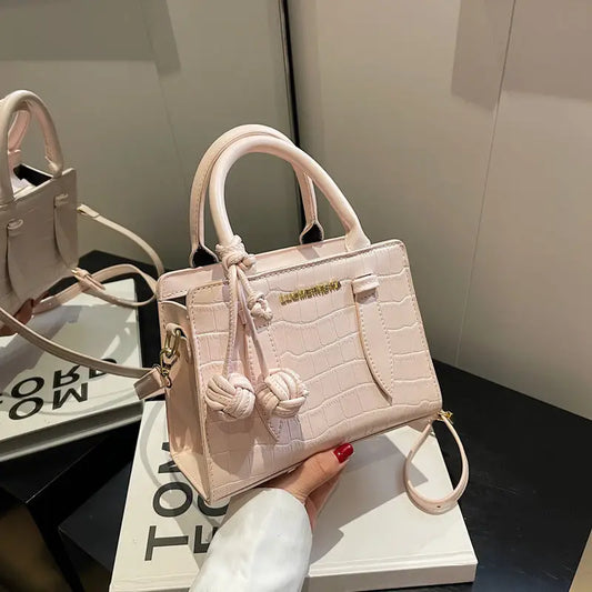 Medium PU Leather Urban Handbag with Sandwich Pocket