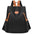 Medium PU Shoulder Bag with Multiple Pockets and Breathable Lining - Black