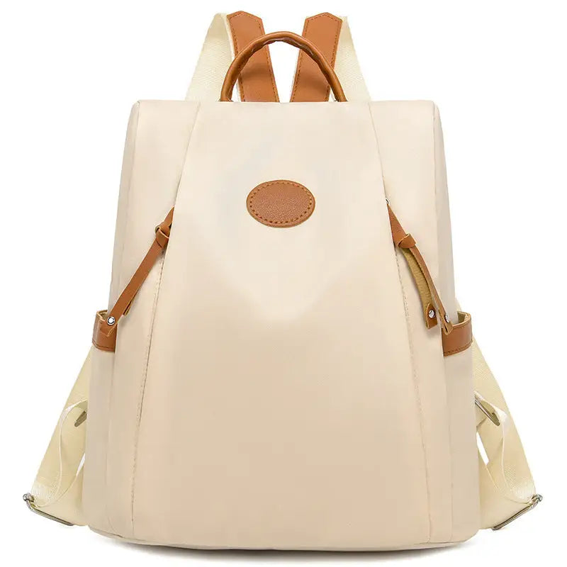 Medium PU Shoulder Bag with Multiple Pockets and Breathable Lining - White