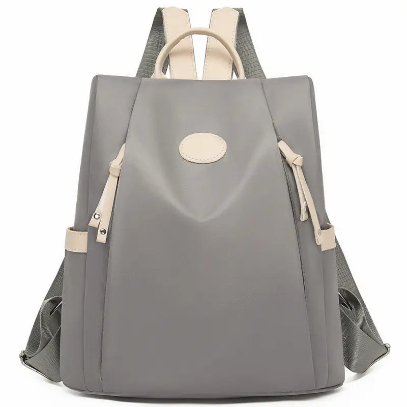 Medium PU Shoulder Bag with Multiple Pockets and Breathable Lining - Gray