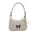 Medium PU Shoulder Bag with Sandwich Pocket and Mobile Phone Holder - White