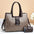Medium PU Shoulder Bag with Three Dimensional Outer Pocket and Zipper - Brown