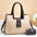 Medium PU Shoulder Bag with Three Dimensional Outer Pocket and Zipper - Khaki