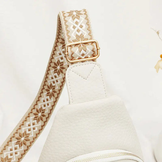 Medium PU Shoulder Bag with Three Dimensional Pocket and Zippered Interior