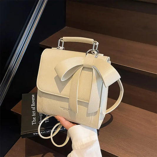 Medium PU Square Handbag with Zipper Pocket in Multiple Colors