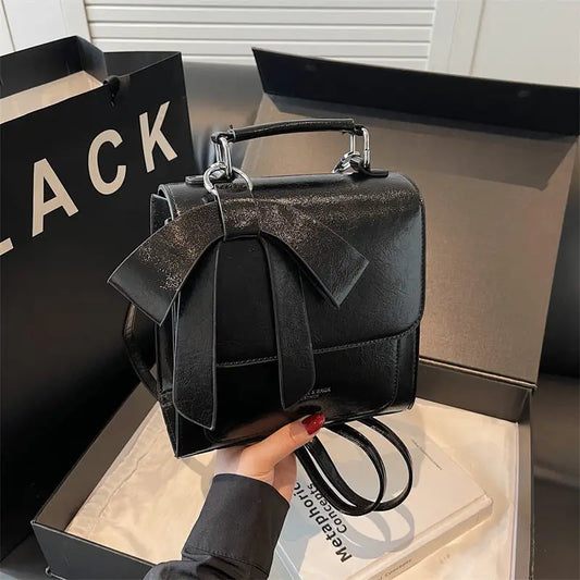 Medium PU Square Handbag with Zipper Pocket in Multiple Colors