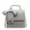Medium PU Square Handbag with Zipper Pocket in Multiple Colors - Gray