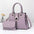 Medium PU Suitcase Bucket Bag with Zipper and Mobile Phone Pocket - Taro Purple / 28X13X21CM