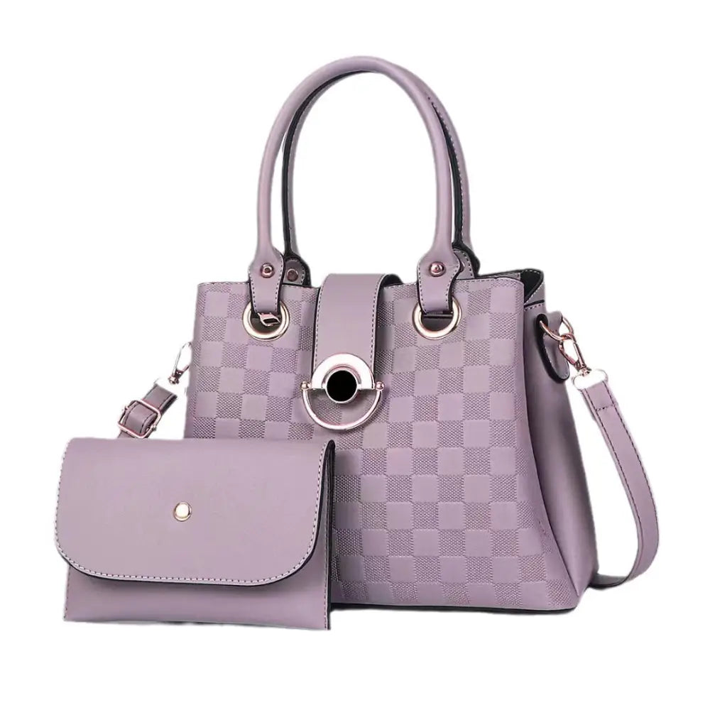 Medium PU Suitcase Bucket Bag with Zipper and Mobile Phone Pocket