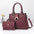 Medium PU Suitcase Bucket Bag with Zipper and Mobile Phone Pocket - Red / 28X13X21CM