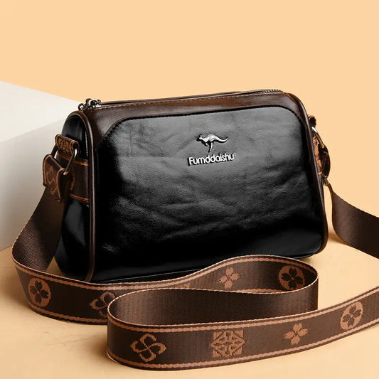 Medium PU Suitcase Pillow Bag with Zipper and Multiple Pockets