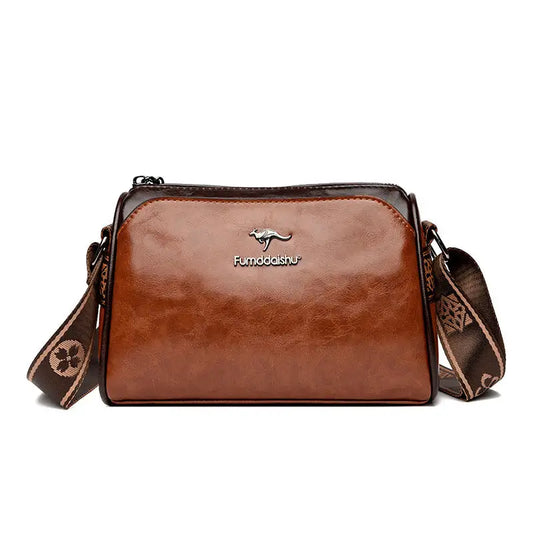 Medium PU Suitcase Pillow Bag with Zipper and Multiple Pockets