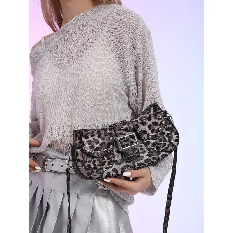 Medium PU Suitcase Shoulder Bag with Sandwich Pocket and Mobile Phone Compartment