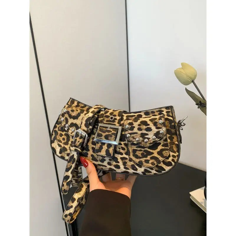 Medium PU Suitcase Shoulder Bag with Sandwich Pocket and Mobile Phone Compartment