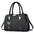 Medium PU Suitcase with Multiple Pockets in Assorted Colors - Black