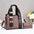 Medium PU Suitcase with Zipper and Sandwich Pocket in Multiple Colors - Brown