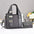 Medium PU Suitcase with Zipper and Sandwich Pocket in Multiple Colors - Gray