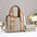 Medium PU Suitcase with Zipper and Sandwich Pocket in Multiple Colors - Khaki