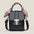 Medium PVC Clamshell Bag with Polyester Lining in Multiple Colors - Black