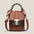 Medium PVC Clamshell Bag with Polyester Lining in Multiple Colors - Yellowish Brown