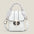 Medium PVC Clamshell Bag with Polyester Lining in Multiple Colors - White