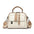 Medium Soft PU Handbag with Three Dimensional Pocket - Beige