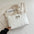 Medium Soft PU Shoulder Bag with Double Connector in Multiple Colors - White