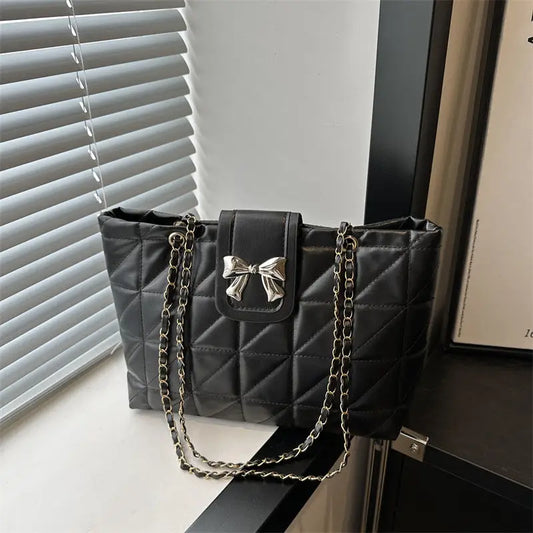Medium Soft PU Shoulder Bag with Double Connector in Multiple Colors