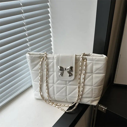 Medium Soft PU Shoulder Bag with Double Connector in Multiple Colors