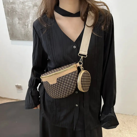 Medium Soft PU Shoulder Bag with Multiple Pockets and Street Trend Design