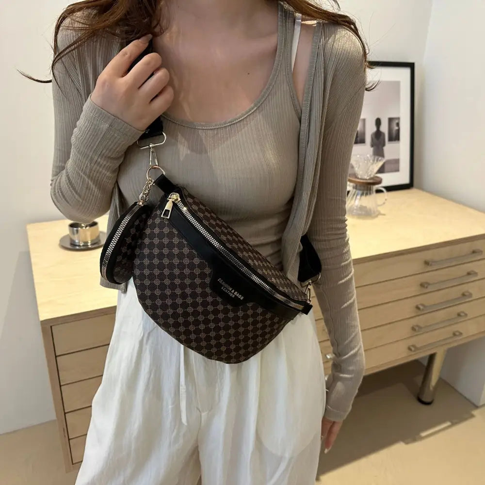 Medium Soft PU Shoulder Bag with Multiple Pockets and Street Trend Design