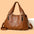 Medium Soft PU Shoulder Bag with Multiple Pockets in Black and Wine Red - Ginger Candy Color / Free Size