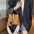 Medium Soft PU Shoulder Bag with Pendant in Multiple Colors - Brown [with pendant]