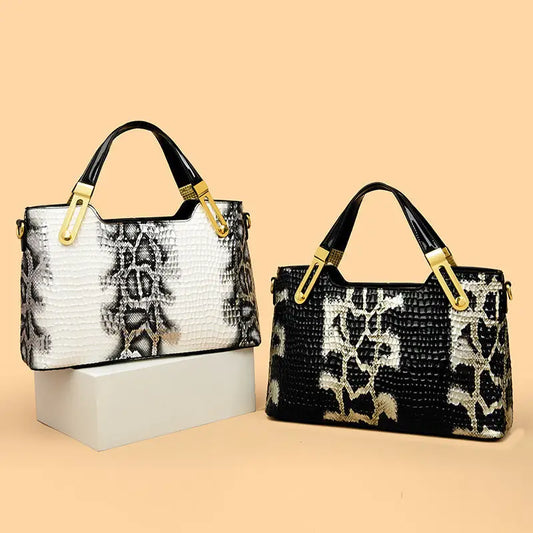 Medium Soft PU Suitcase with Multiple Pockets and Chain Detail